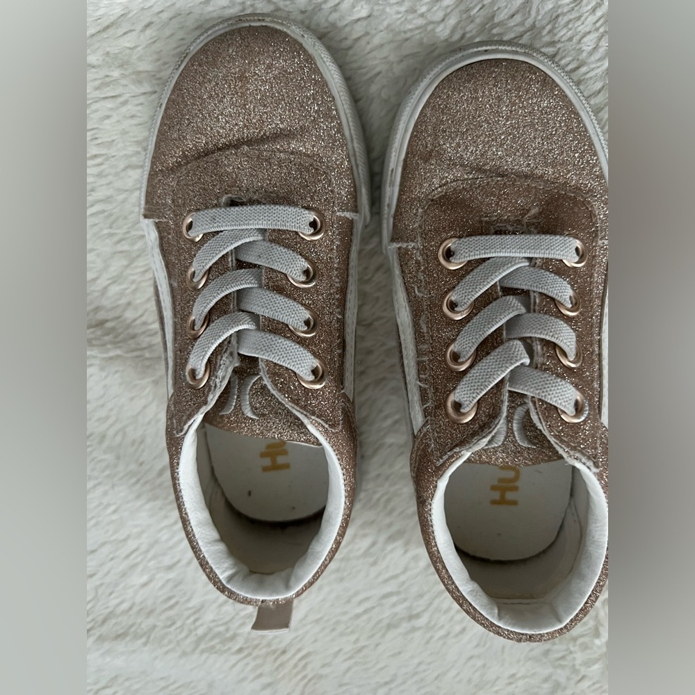 Hurley Girl’s Glitter Light Pink Shoes Size 10 - Picture 5 of 7